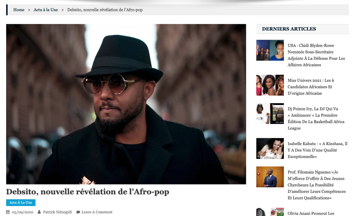 Article A La Une sur Debsito